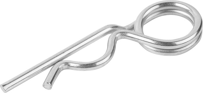 Federstecker ähnlich DIN 11024, Form D, mit doppelter Windung