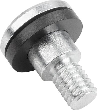 Flachkopfschrauben Stahl mit Toleranzausgleich für Loslager, mit Außengewinde