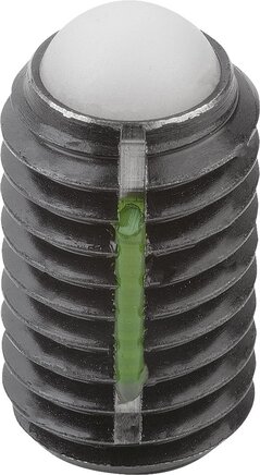 Kugeldruckschrauben ohne Kopf mit voller Kugel, mit Gewindesicherung