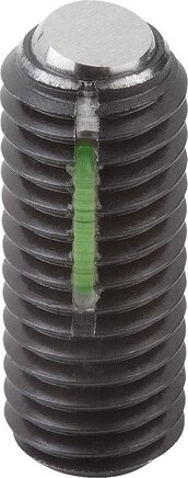 Kugeldruckschrauben ohne Kopf mit abgeflachter Kugel, mit Gewindesicherung