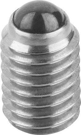 Kugeldruckschrauben ohne Kopf, Edelstahl mit voller Kugel