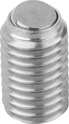 Kugeldruckschrauben ohne Kopf Edelstahl mit abgeflachter Kugel und Verdrehsicherung