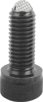 Kugeldruckschrauben mit Kopf Form F, mit abgeflachter Kugel, geriffelt