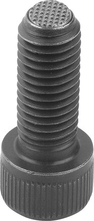 Kugeldruckschrauben mit Kopf Form F, mit abgeflachter Kugel, geriffelt