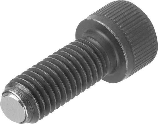 Kugeldruckschrauben mit Kopf Form BV, abgeflachte Kugel mit Verdrehsicherung