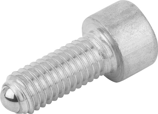 Kugeldruckschrauben mit Kopf Edelstahl Form A, mit voller Kugel