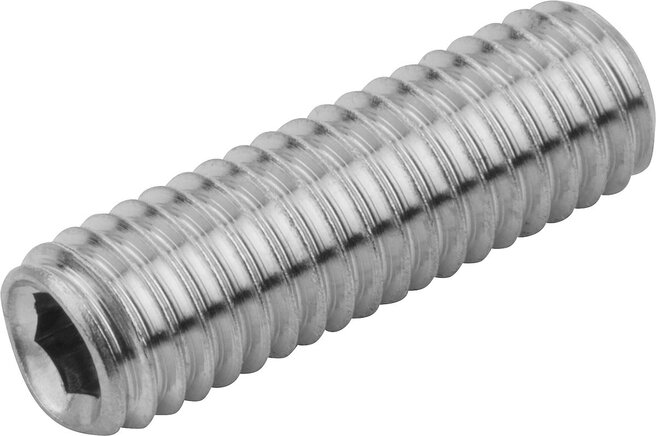 Gewindestifte mit Innensechskant und Kegelkuppe DIN EN ISO 4026, ohne Gewindesicherung