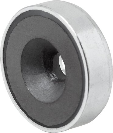 Magnete mit Senkbohrung (Flachgreifer) aus Hartferrit