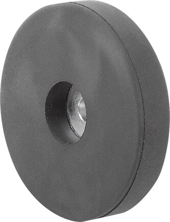 Magnete mit Gewindebuchse (Flachgreifer) aus NdFeB, mit Gummischutzmantel