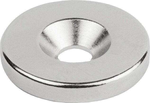 Rohmagnete (Scheibenmagnete) mit Senkbohrung aus NdFeB, Form A