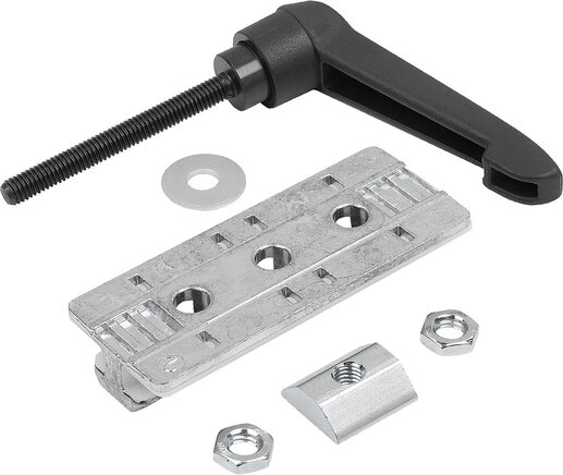 Profilgleitermit Klemmhebel, Form S, Standard