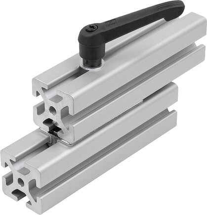 Profilgleitermit Klemmhebel, Form F, Festlager