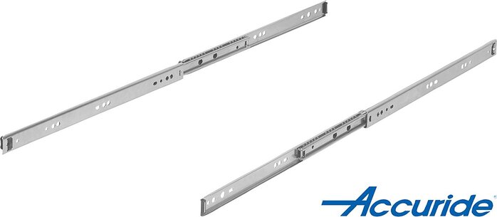 Teleskopschienen Stahl für Seitenmontage, Vollauszug, Tragkraft bis 45 kg