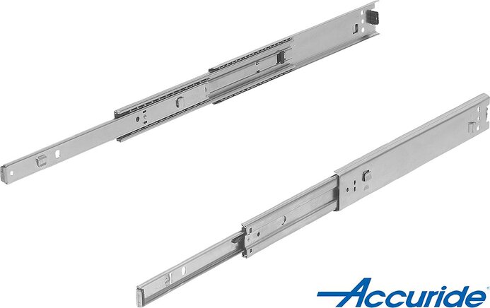 Teleskopschienen Stahl für Seitenmontage, Überauszug, Tragkraft bis 60 kg