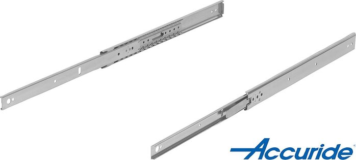 Teleskopschienen Stahl für Seitenmontage, Teilauszug, Tragkraft bis 65 kg