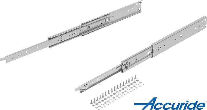 Teleskopschienen Stahl für Seitenmontage, Überauszug, Tragkraft bis 68 kg
