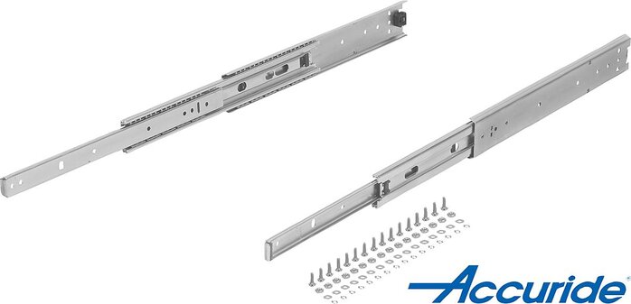 Teleskopschienen Stahl für Seitenmontage, Überauszug, Tragkraft bis 68 kg