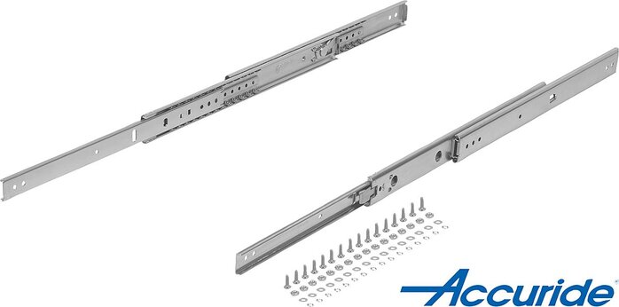 Teleskopschienen Stahl für Seitenmontage, Überauszug, Tragkraft bis 70 kg