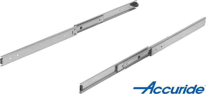 Teleskopschienen Edelstahl für Seitenmontage, Vollauszug, Tragkraft bis 80 kg