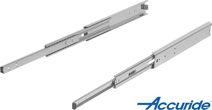 Teleskopschienen Stahl für Seitenmontage, Überauszug, Tragkraft bis 100 kg