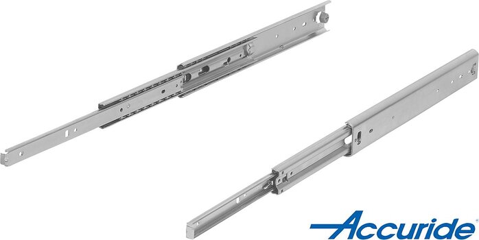 Teleskopschienen Stahl für Seitenmontage, Vollauszug, Tragkraft bis 124 kg