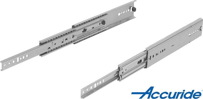 Teleskopschienen Stahl für Seitenmontage, Vollauszug, Tragkraft bis 160 kg