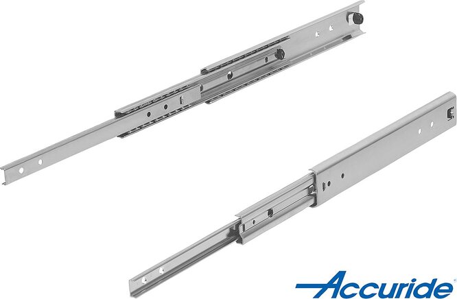 Teleskopschienen Stahl für Seitenmontage, Überauszug, Tragkraft bis 160 kg