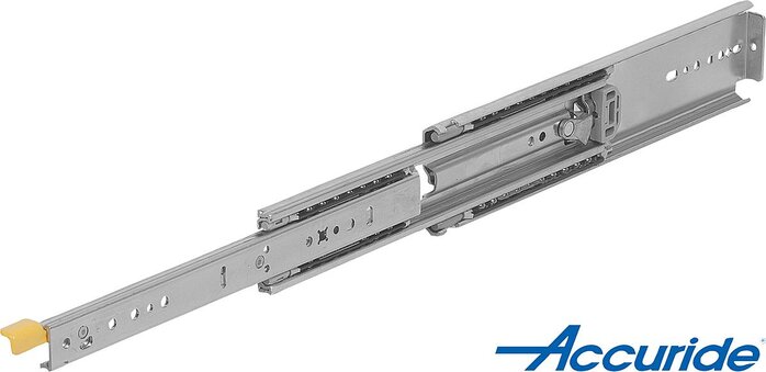 Teleskopschienen Stahl für Seitenmontage, Vollauszug, Tragkraft bis 272 kg, Form A, links