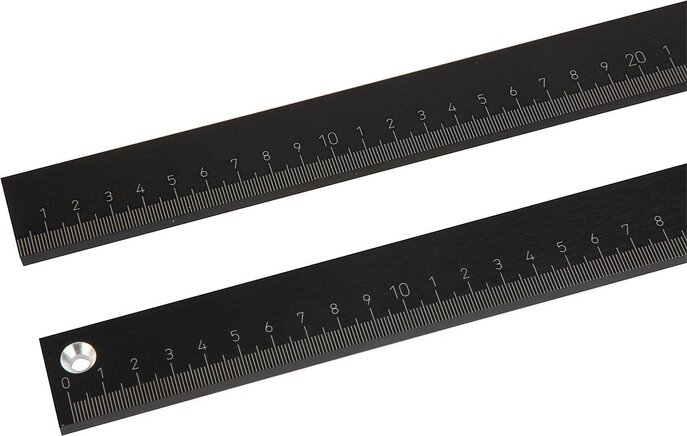 Maßstäbe Aluminium selbstklebend oder mit Bohrungen
