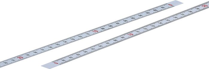 Maßbänder Stahl selbstklebend