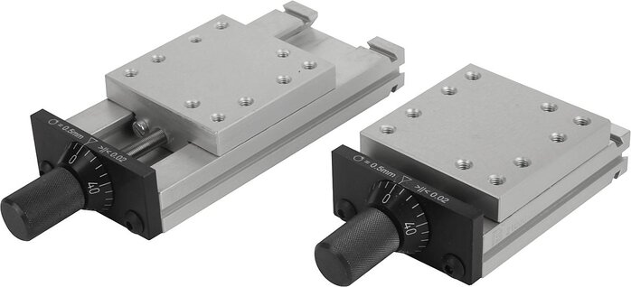 Schwalbenschwanz-Schlittenführungen mit Mikrometerspindel