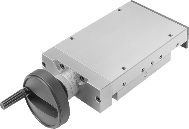 Schwalbenschwanz-Schlittenführungen mit Mikrometerspindel und Handrad