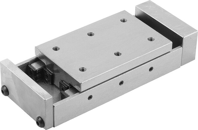 Präzisions-Schlittenführungen rollengelagert mit Endplatten