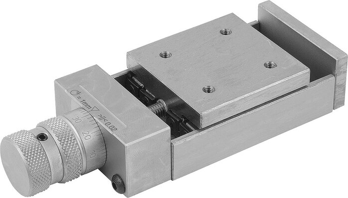 Präzisions-Schlittenführungen rollengelagert mit Mikrometerspindel
