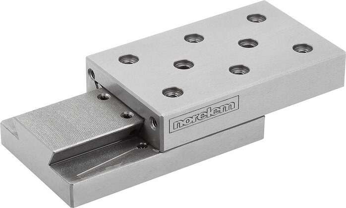 Schwalbenschwanz-Schlittenführungen mit Positionierbohrungen