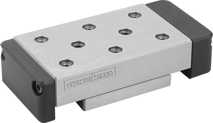 Präzisions-Schlittenführungen rollengelagert mit Endplatten und Positionierbohrungen