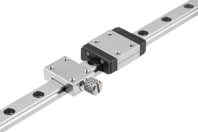 Klemmelemente für Miniatur-Profilführungsschienen