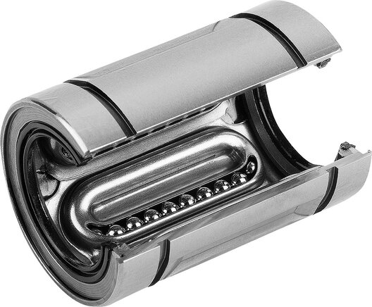 Linearkugellager mit Stahlkäfig, offen