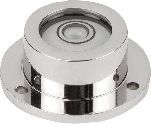 Dosenlibellen in Fassung zum Anschrauben, Form A mit Anschraubflansch