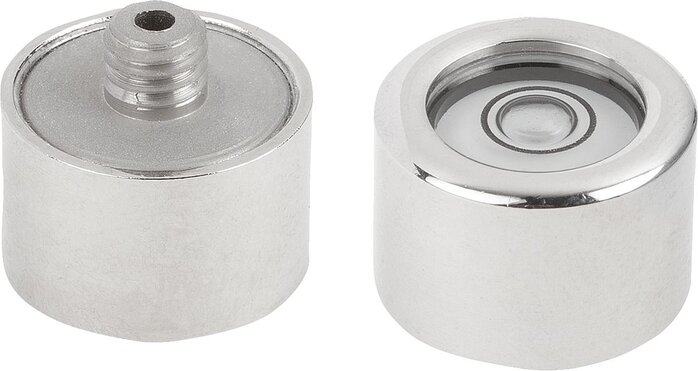 Dosenlibellen in zylindrischer Fassung, Form B mit Gewindezapfen