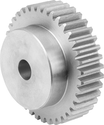 Stirnzahnräder Stahl, Modul 8 Verzahnung gefräst, gerade verzahnt, Eingriffswinkel 20