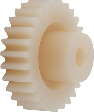 Stirnzahnräder aus Kunststoff, Modul 2 gespritzt, gerade verzahnt, Eingriffswinkel 20