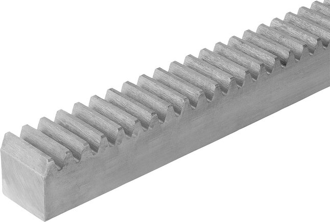 Zahnstangen aus Stahl Verzahnung gefräst, gerade verzahnt, Eingriffswinkel 20