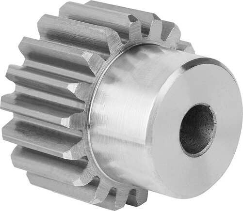 Stirnzahnräder aus Stahl, Modul 2,5, Verzahnung gefräst, gerade verzahnt, Eingriffswinkel 20, Form A, mit Nabe