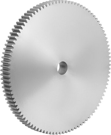 Stirnzahnräder aus Stahl, Modul 2,5, Verzahnung gefräst, gerade verzahnt, Eingriffswinkel 20, Form B, ohne Nabe