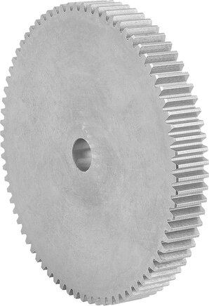 Stirnzahnräder aus Stahl, Modul 3, Verzahnung gefräst, gerade verzahnt, Eingriffswinkel 20, Form B, ohne Nabe