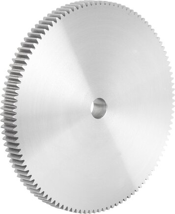 Stirnzahnräder aus Edelstahl, Modul 1,5Verzahnung gefräst, gerade verzahnt, Eingriffswinkel 20, Form B, ohne Nabe