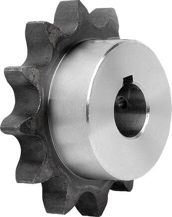 Kettenräder einfach 1 x 17,02 mm DIN ISO 606, einbaufertig