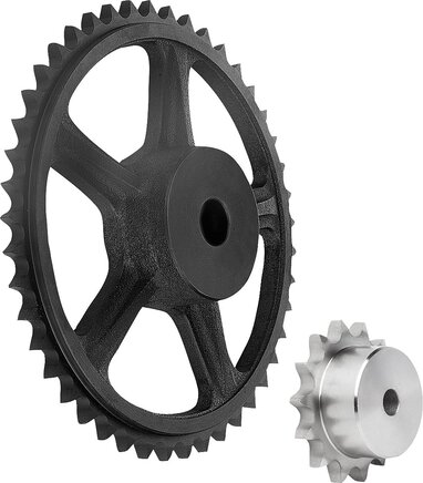 Kettenräder einfach 5/8 x 3/8 DIN ISO 606