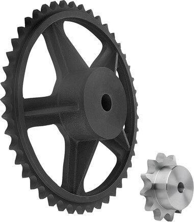 Kettenräder einfach 1 x 17,02 mm DIN ISO 606